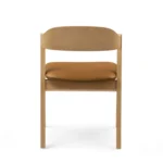 Meja Leather Dining Chair - Oak and Taos Tan
