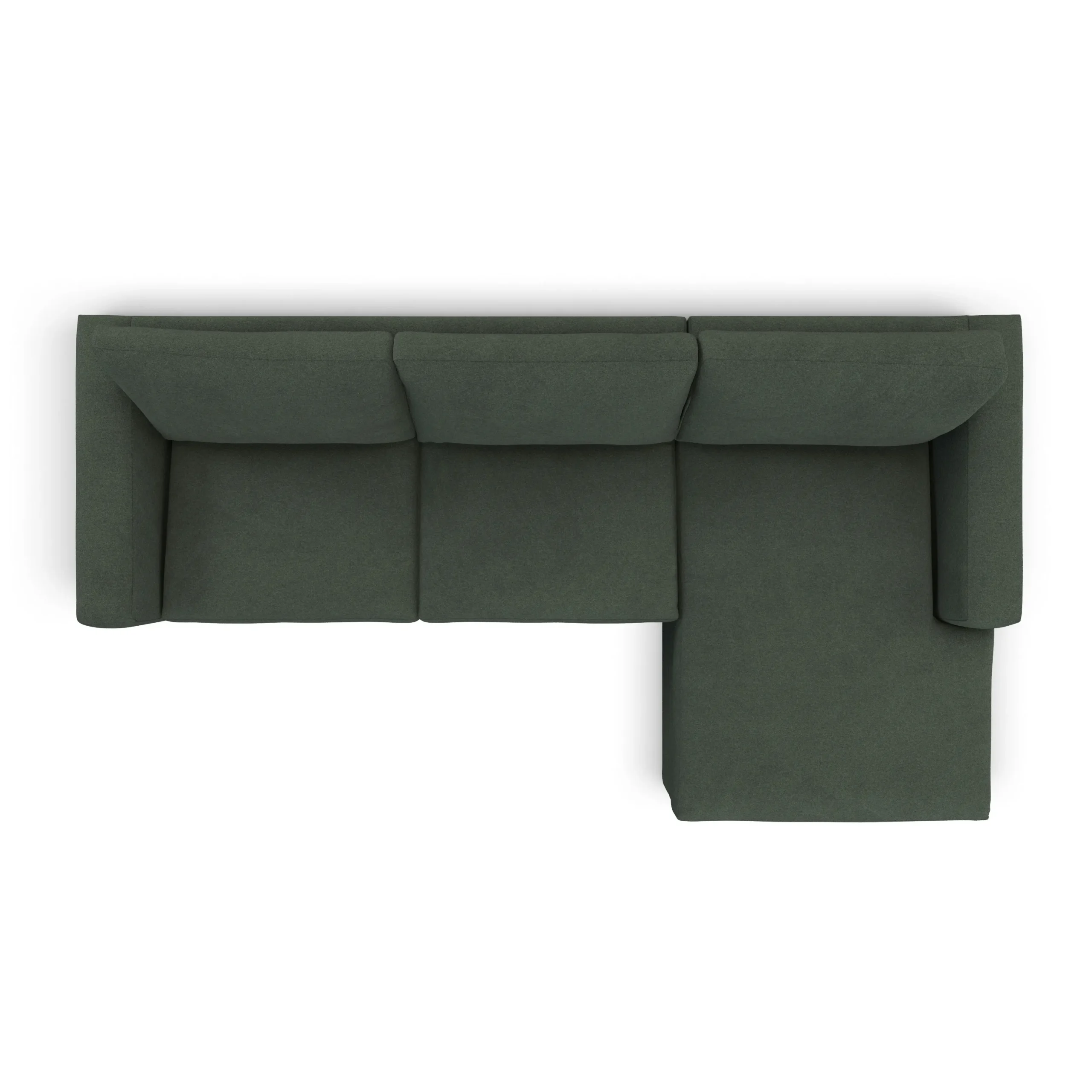 Riley 118.5_ Right Sectional - Green Wool Bouclé - Image 6