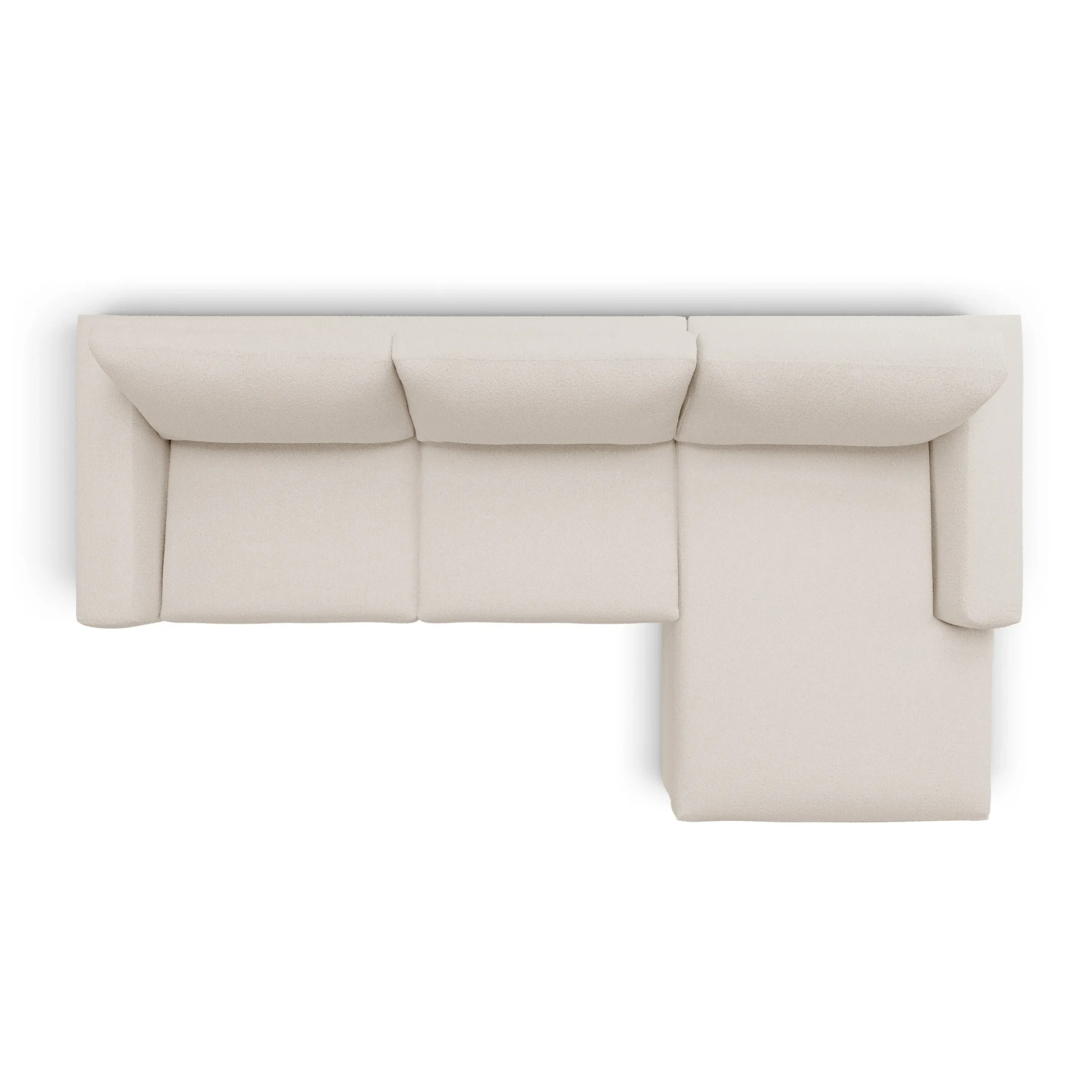 Riley 118.5_ Right Sectional - Ivory Wool Bouclé - Image 6