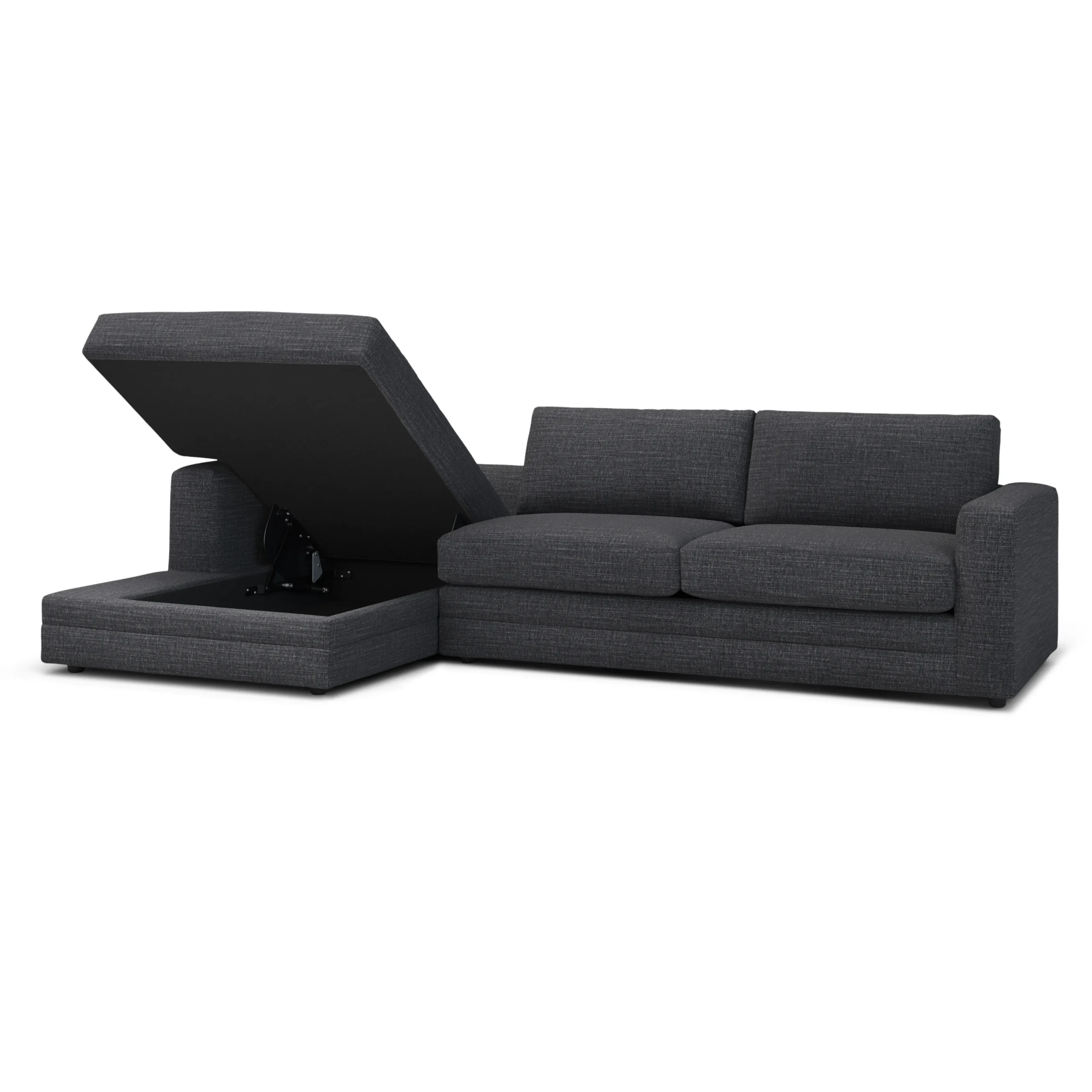 Riley 118_ Left Storage Sleeper Sectional - Napa Charcoal - Image 6