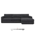 Riley 118_ Right Storage Sleeper Sectional - Napa Charcoal