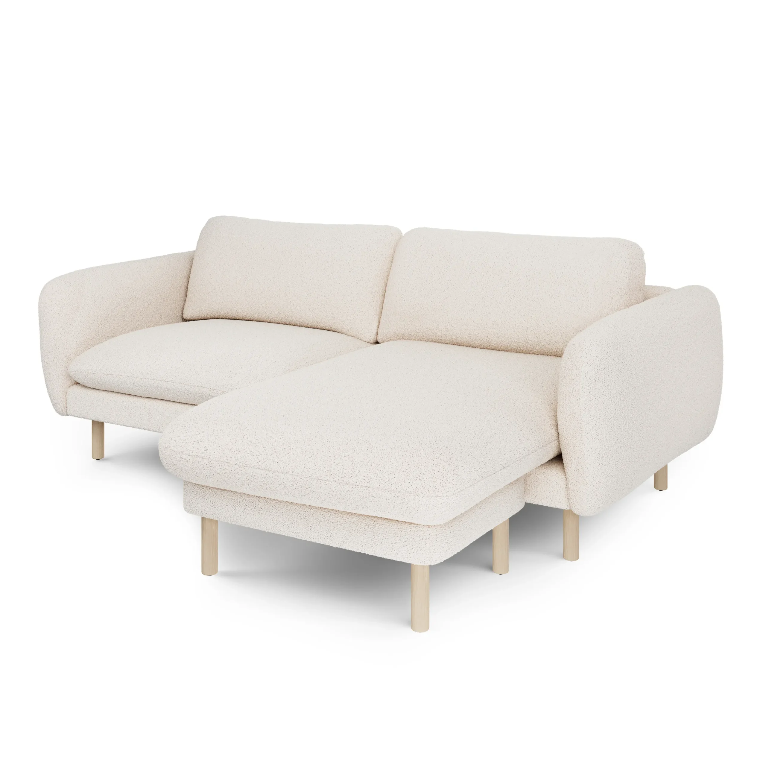 Sanders 85.5_ Reversible Sectional - Ivory Wool Bouclé - Image 6