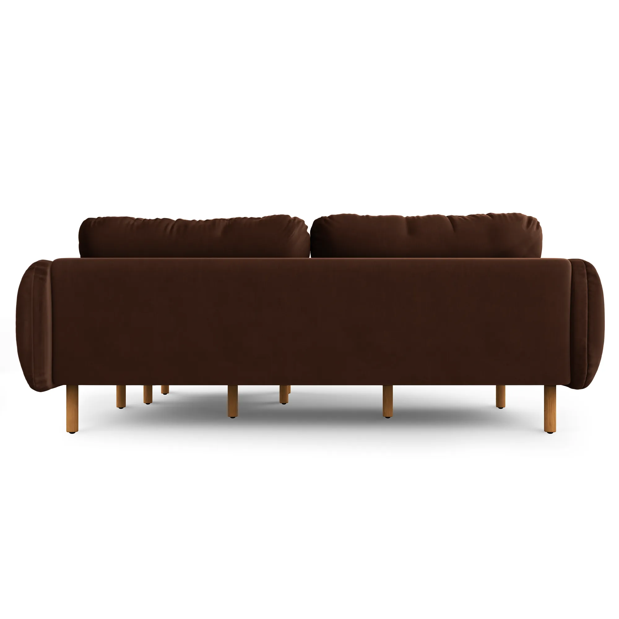 Sanders 85.5_ Velvet Reversible Sectional - Plush Pacific Brown - Image 6