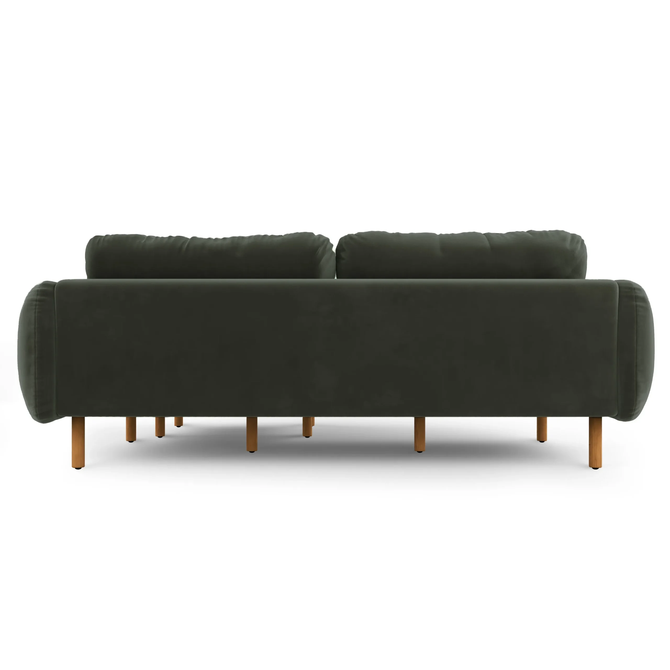 Sanders 85.5_ Velvet Reversible Sectional - Plush Pacific Green - Image 6