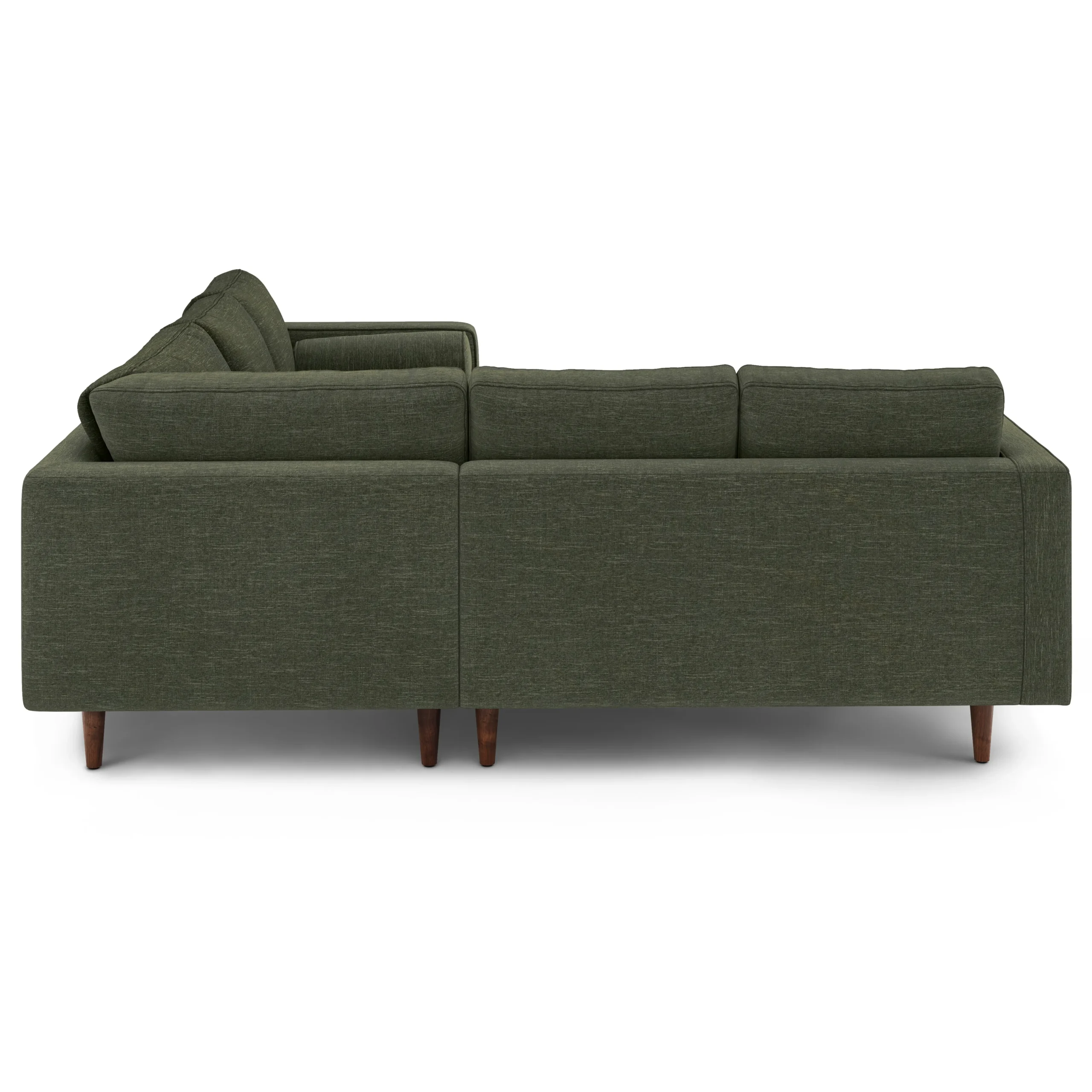 Sven 91_ Tufted Corner Sectional - Fir Green - Image 6