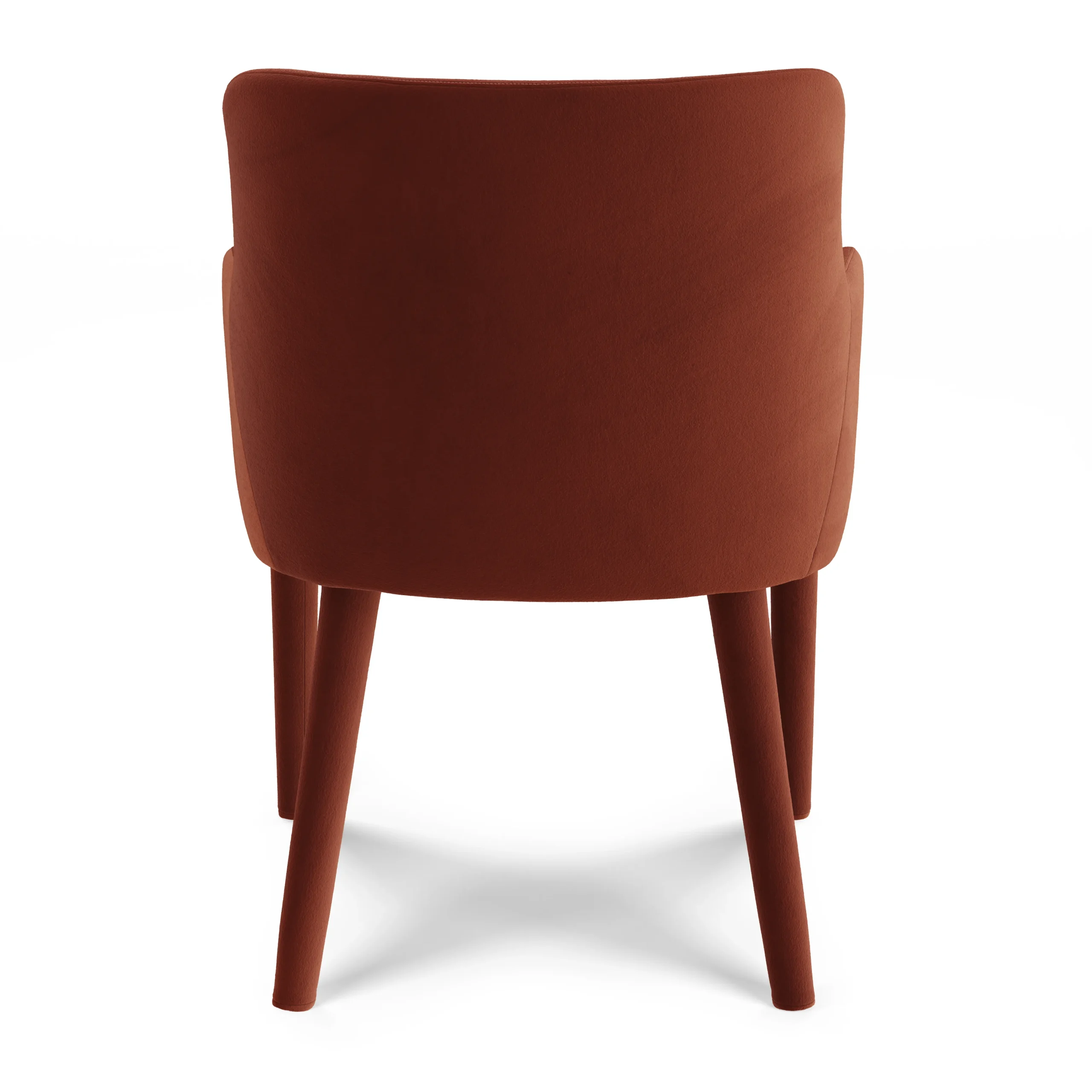 Harris Velvet Dining Armchair - Hale Rust - Image 6