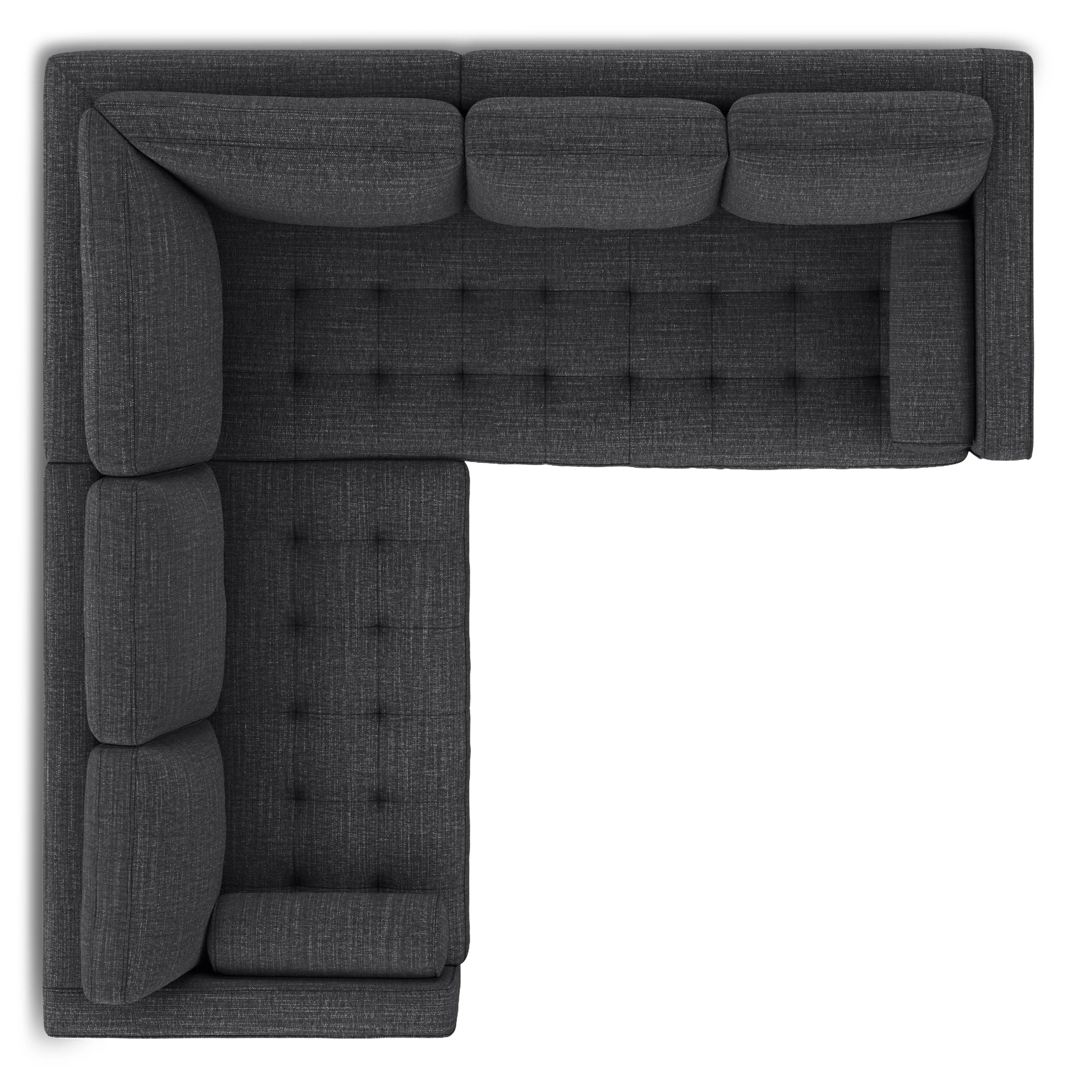 Sven 91_ Tufted Corner Sectional - Napa Charcoal - Image 6