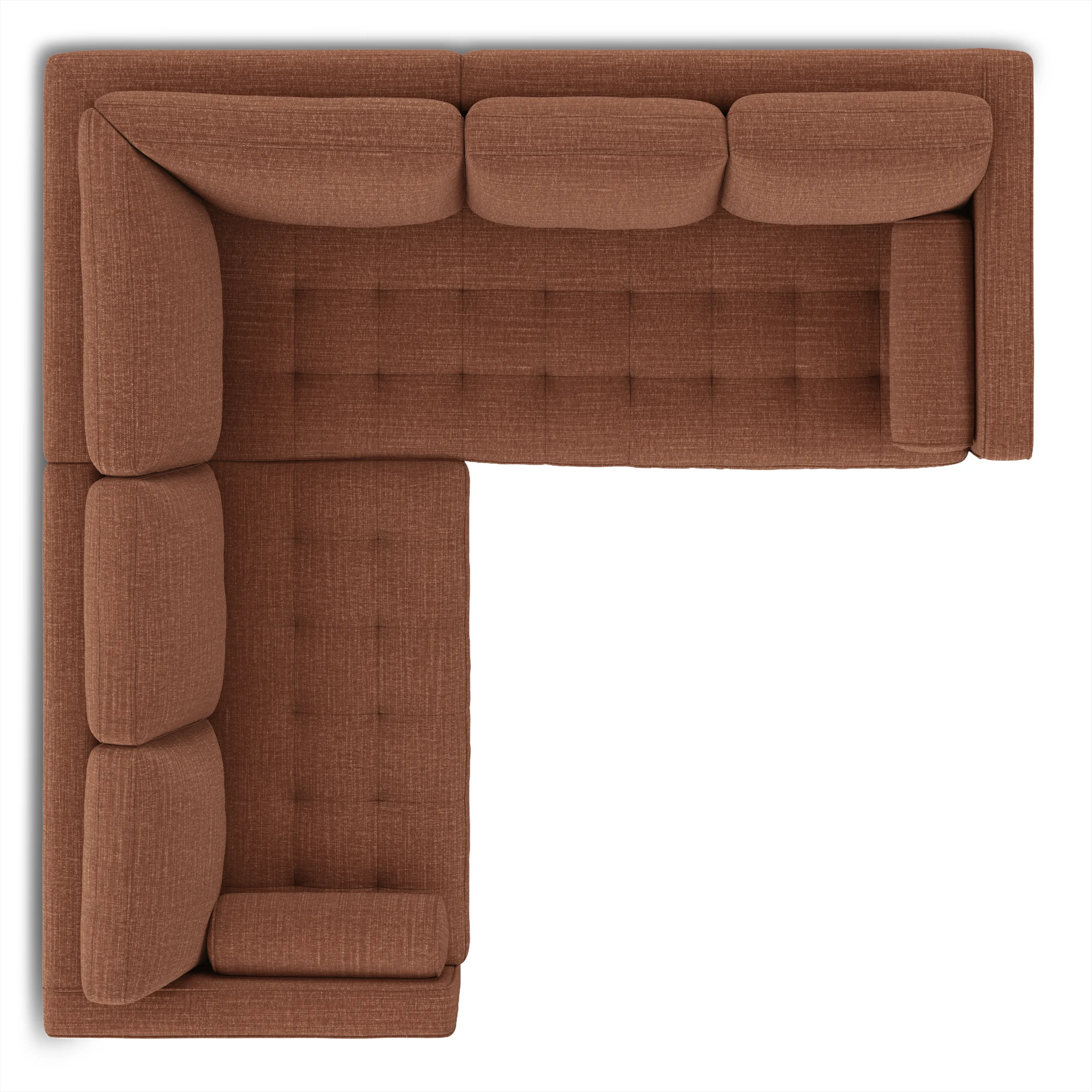 Sven 91_ Tufted Corner Sectional - Napa Rust - Image 6
