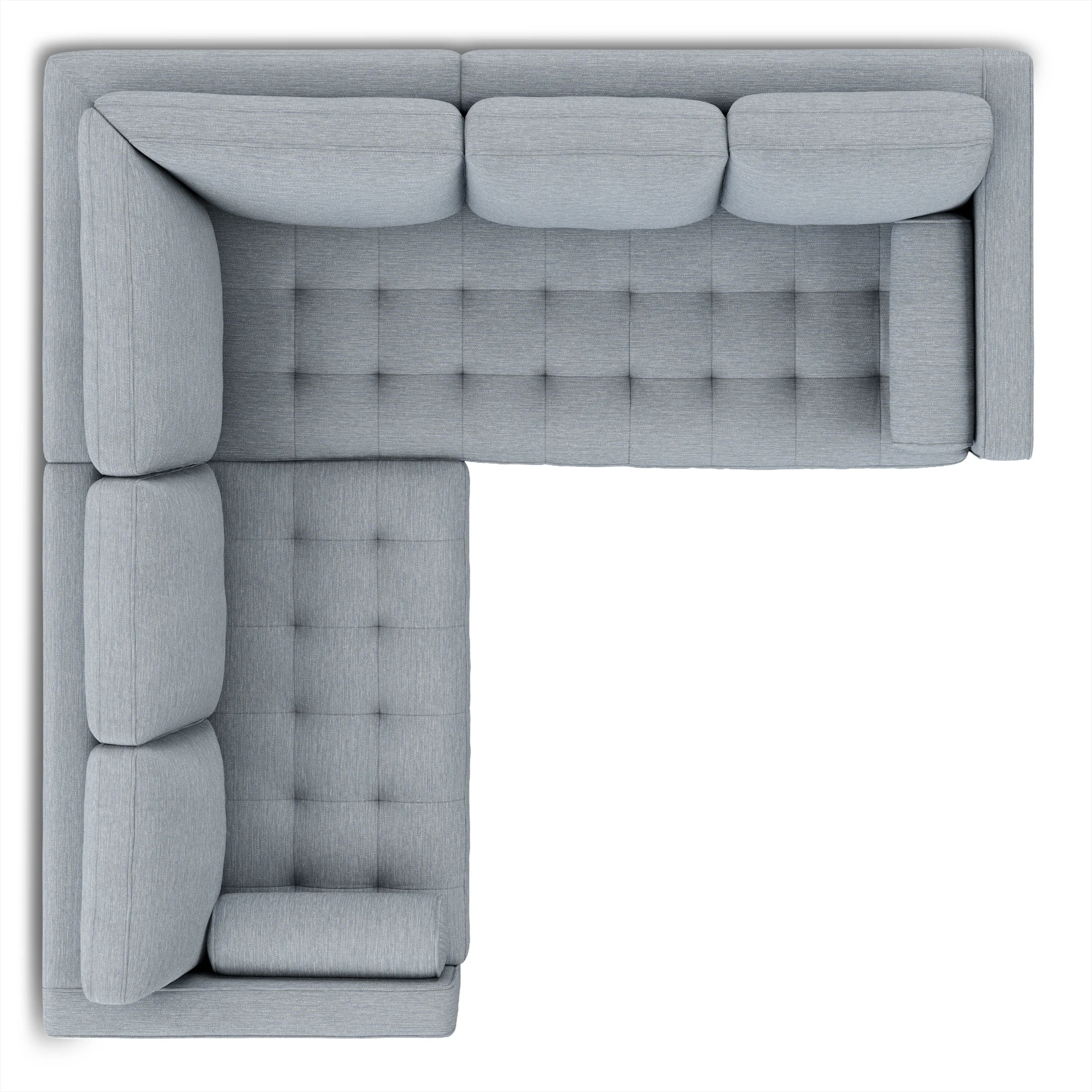 Sven 91_ Tufted Corner Sectional - Silver Light Blue - Image 6