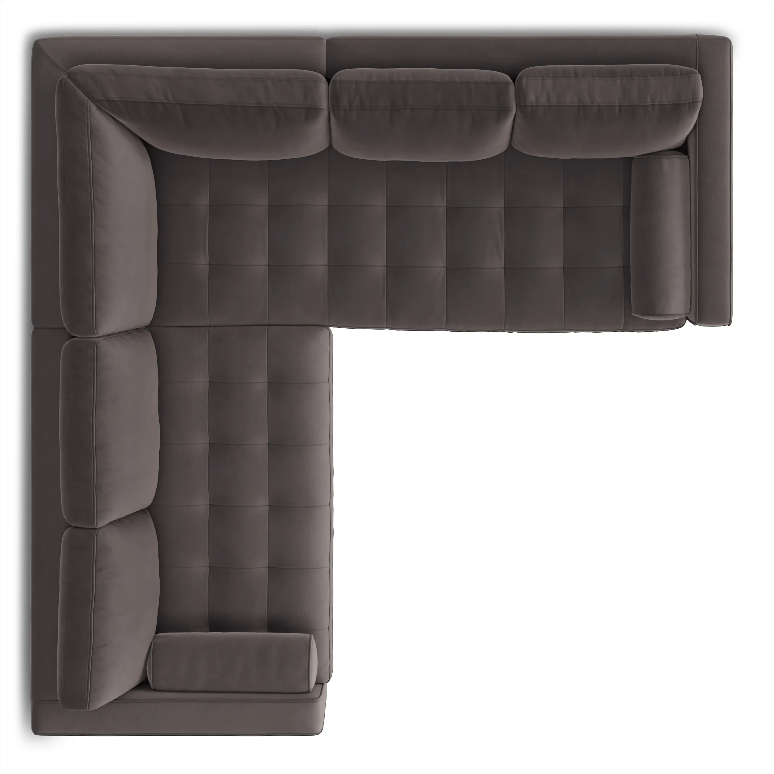 Sven 91_ Tufted Velvet Corner Sectional - Hale Warm Gray - Image 6