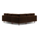 Sven 91_ Tufted Velvet Corner Sectional - Plush Pacific Brown