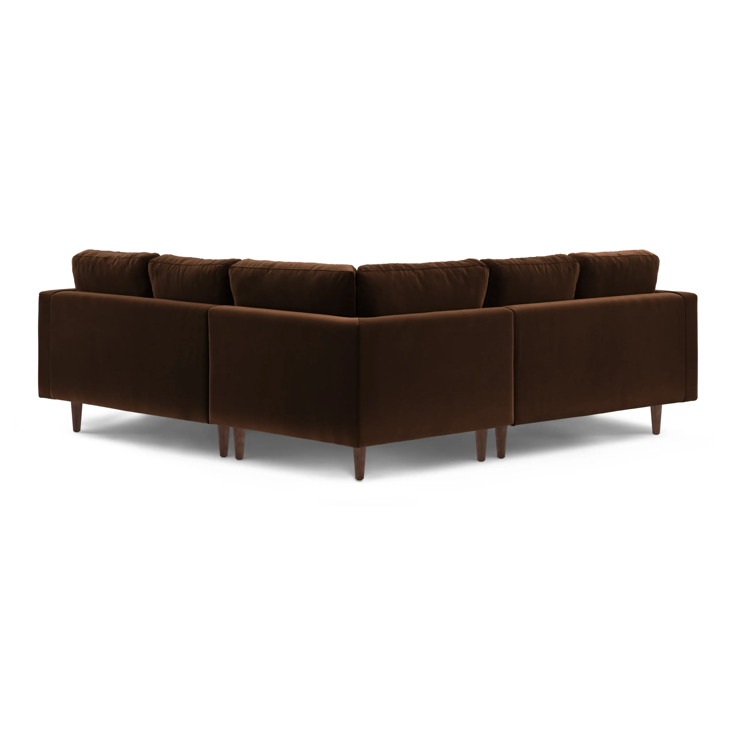 Sven 91_ Tufted Velvet Corner Sectional - Plush Pacific Brown - Image 6