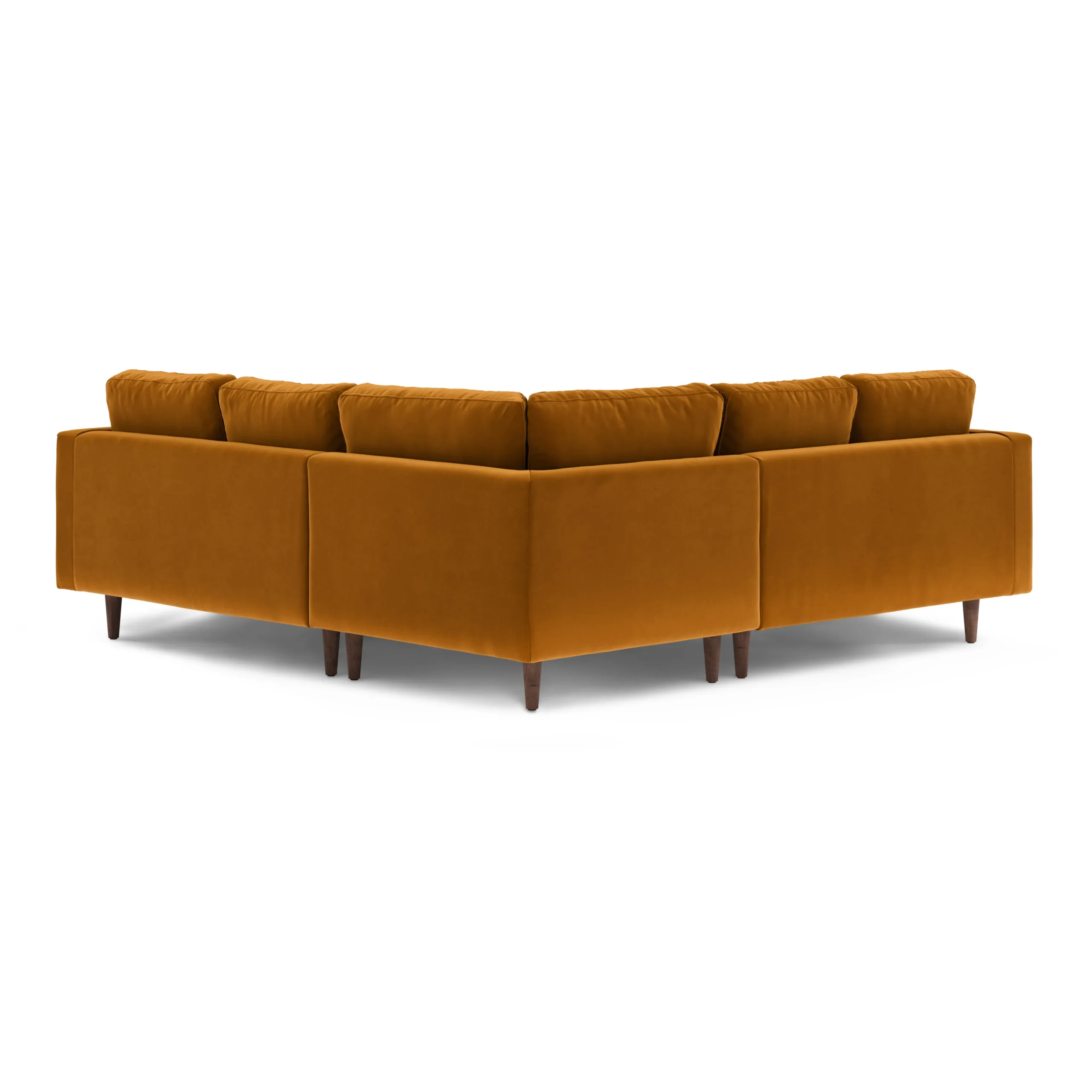 Sven 91_ Tufted Velvet Corner Sectional - Plush Pacific Ginger - Image 6