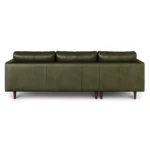 Sven 100_ Tufted Leather Left Sectional - Charme Green