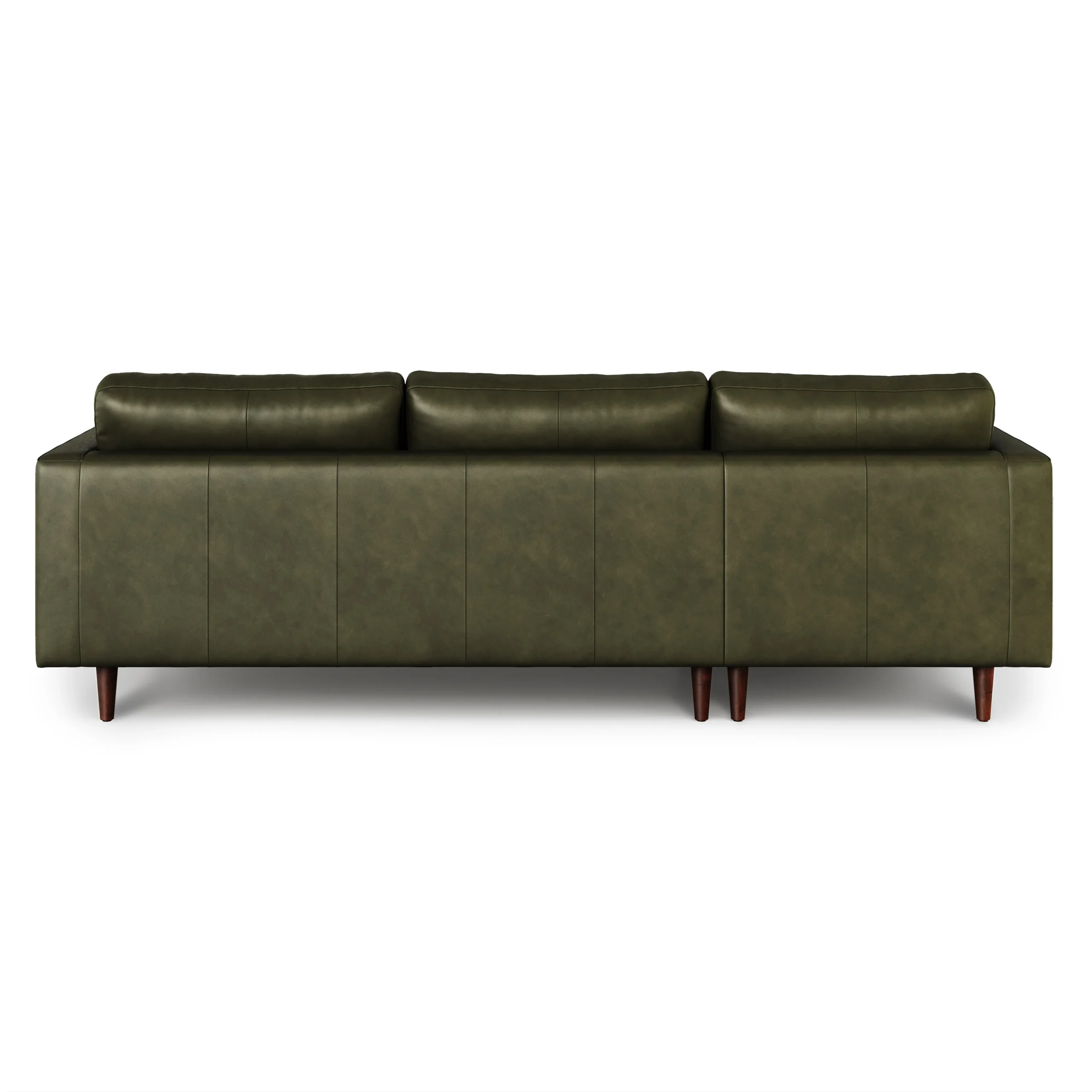 Sven 100_ Tufted Leather Left Sectional - Charme Green - Image 6
