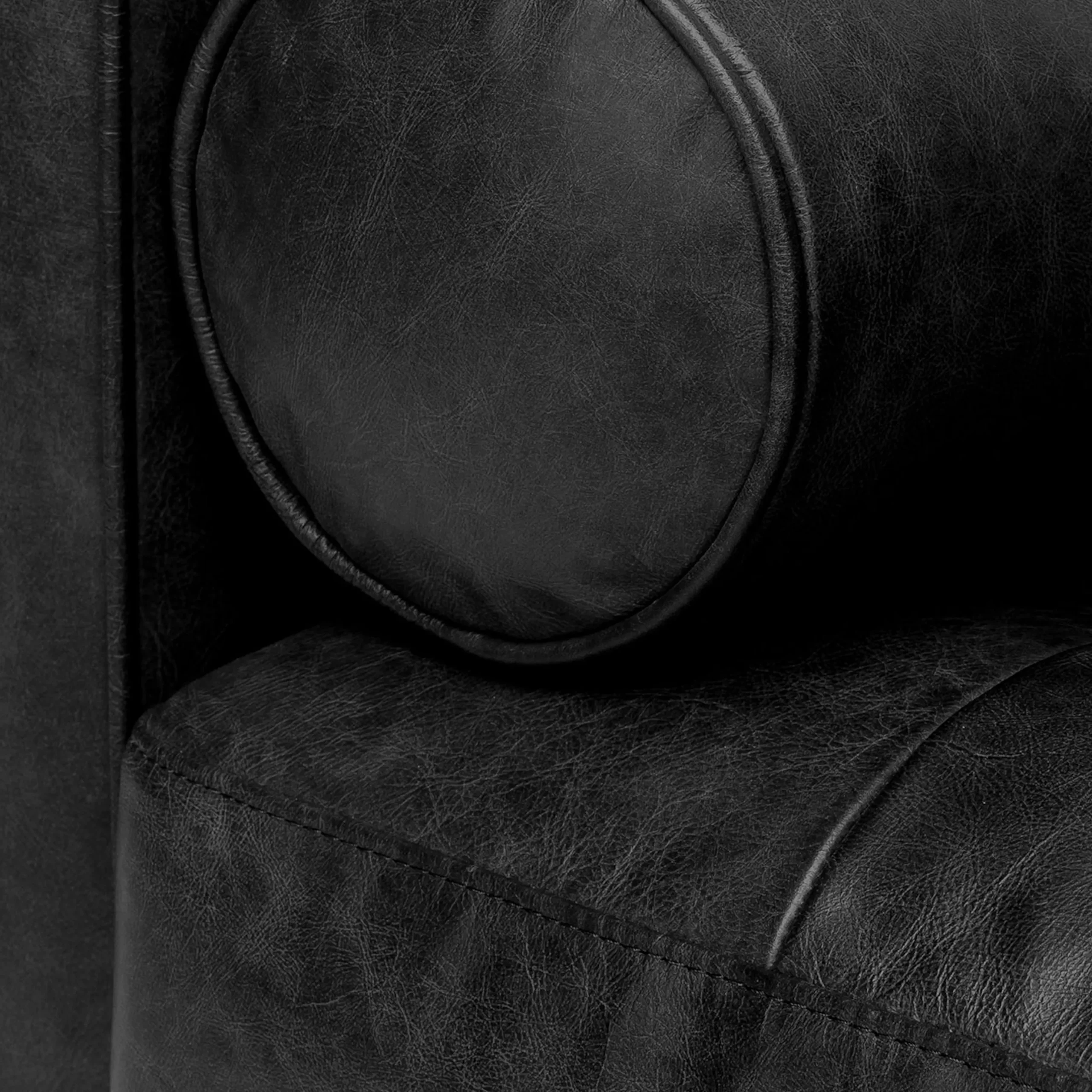 Sven 100_ Tufted Leather Left Sectional - Oxford Black - Image 6