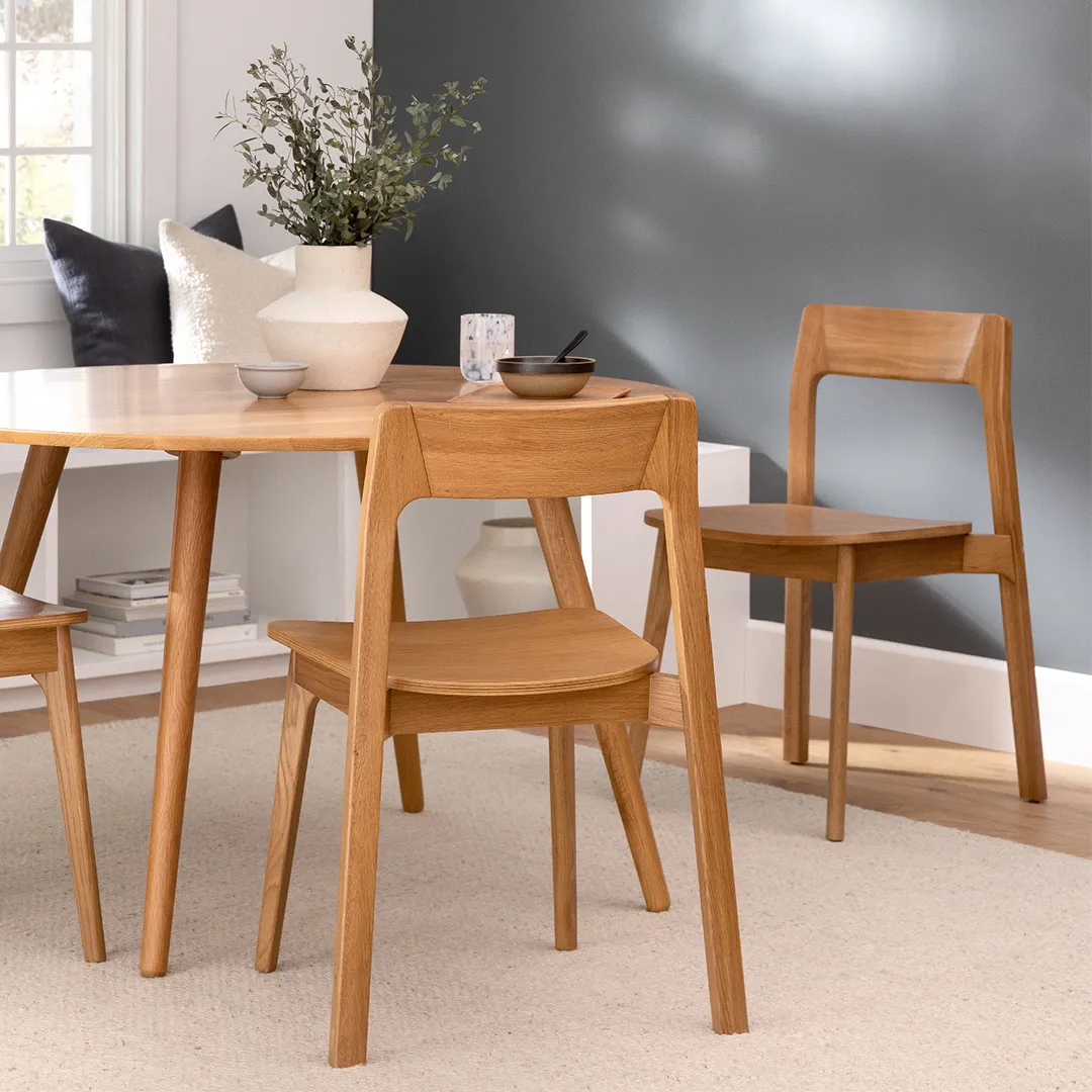 Gusfa Stackable Dining Chair - Oak - Image 6