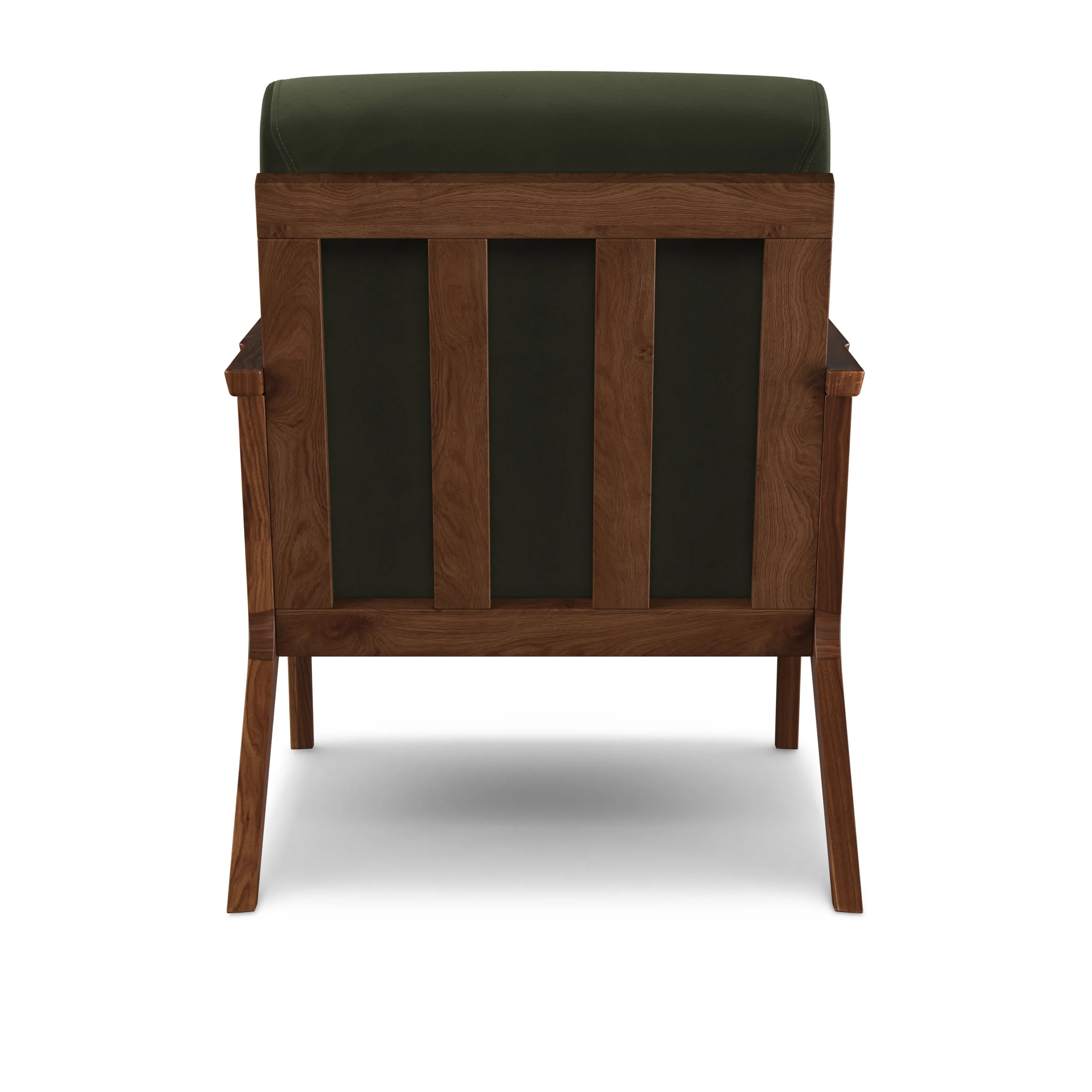 Otio 26_ Velvet Lounge Chair - Walnut and Hale Fir Green - Image 8