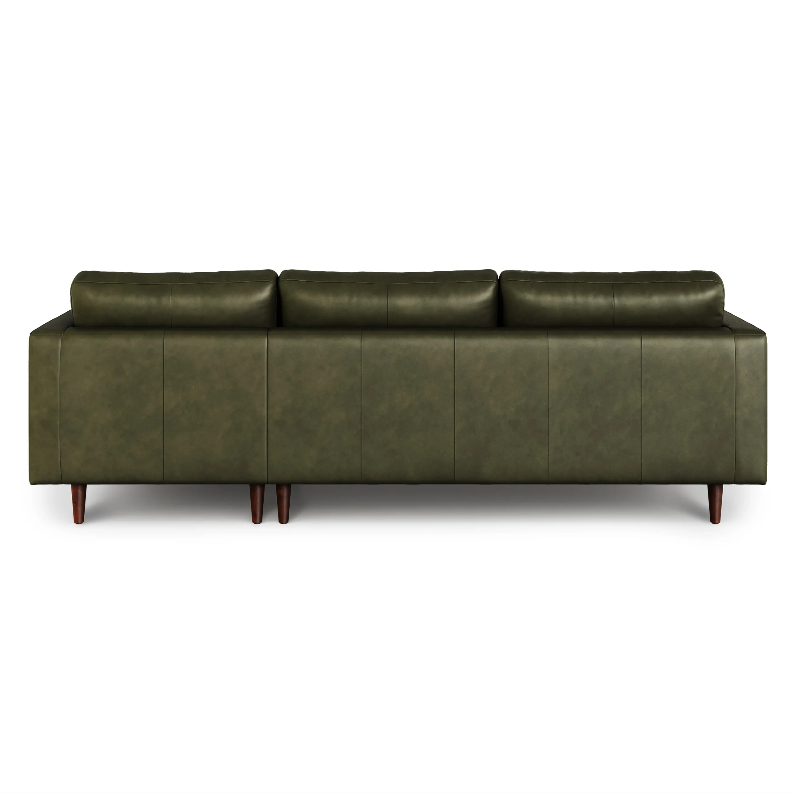 Sven 100_ Tufted Leather Right Sectional - Charme Green - Image 6