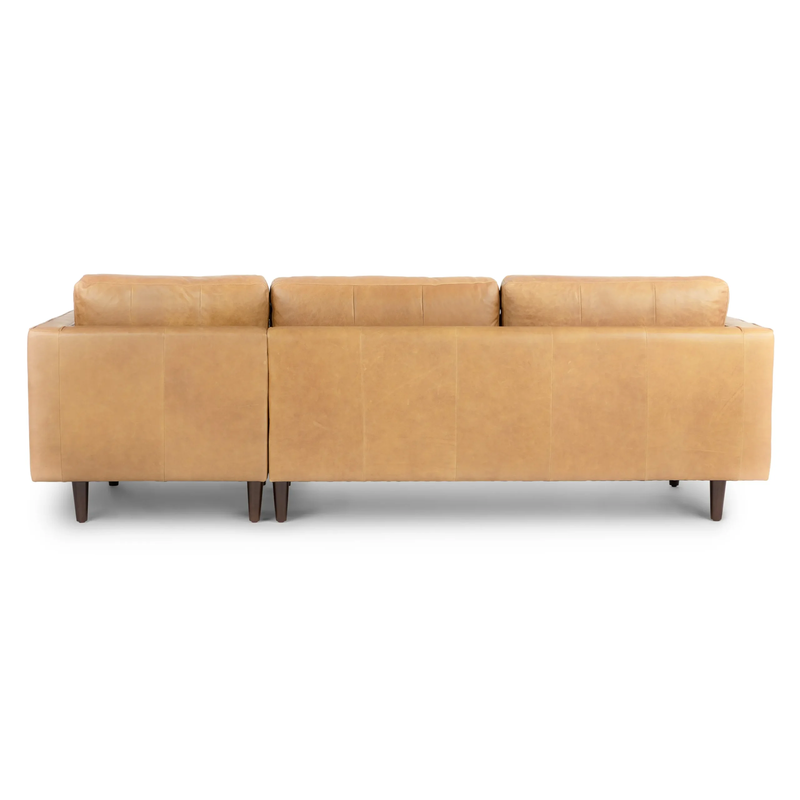 Sven 100_ Tufted Leather Right Sectional - Charme Tan - Image 6
