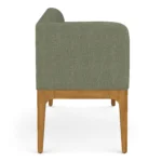 Left Corner Banquette - Smoked Oak and Welsh Green
