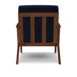 Otio 26_ Velvet Lounge Chair - Walnut and Hale Ink