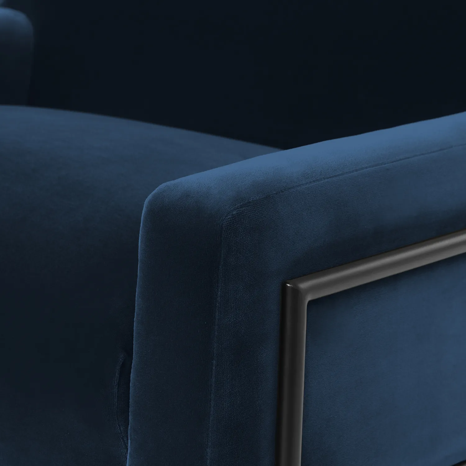 Regis 33_ Velvet Lounge Chair - Cascadia Blue - Image 7