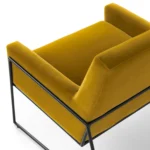 Regis 33_ Velvet Lounge Chair - Yarrow Gold