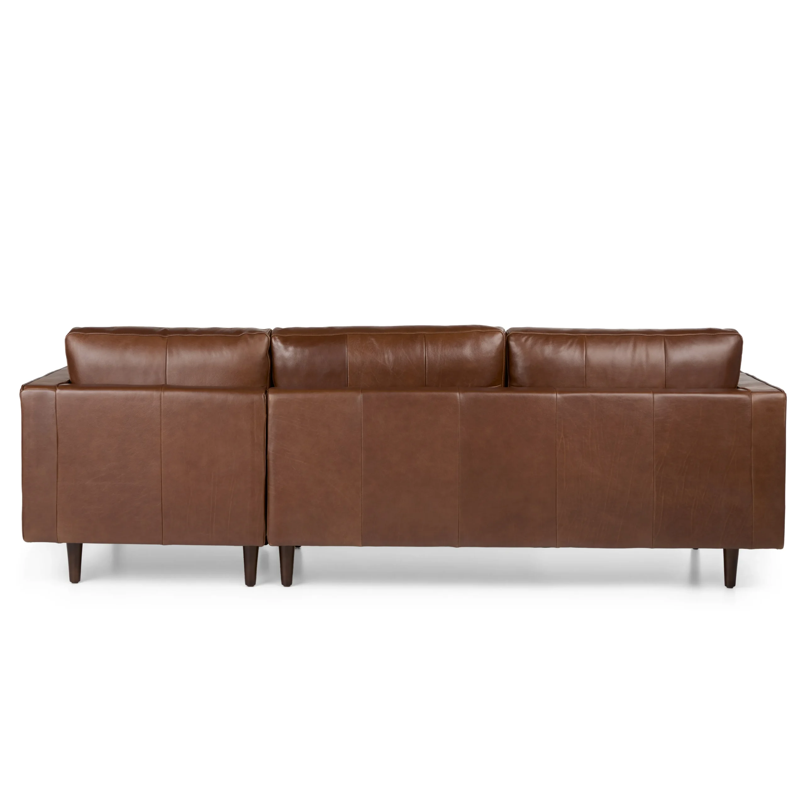 Sven 100_ Tufted Leather Right Sectional - Taos Brown - Image 7