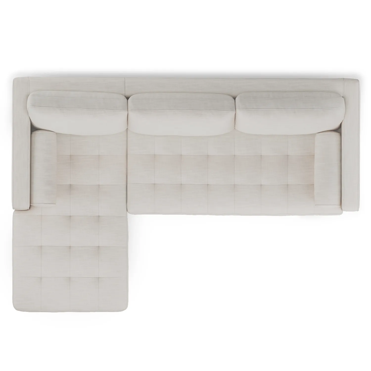 Sven 100_ Tufted Left Sectional - Biscuit Cream - Image 7