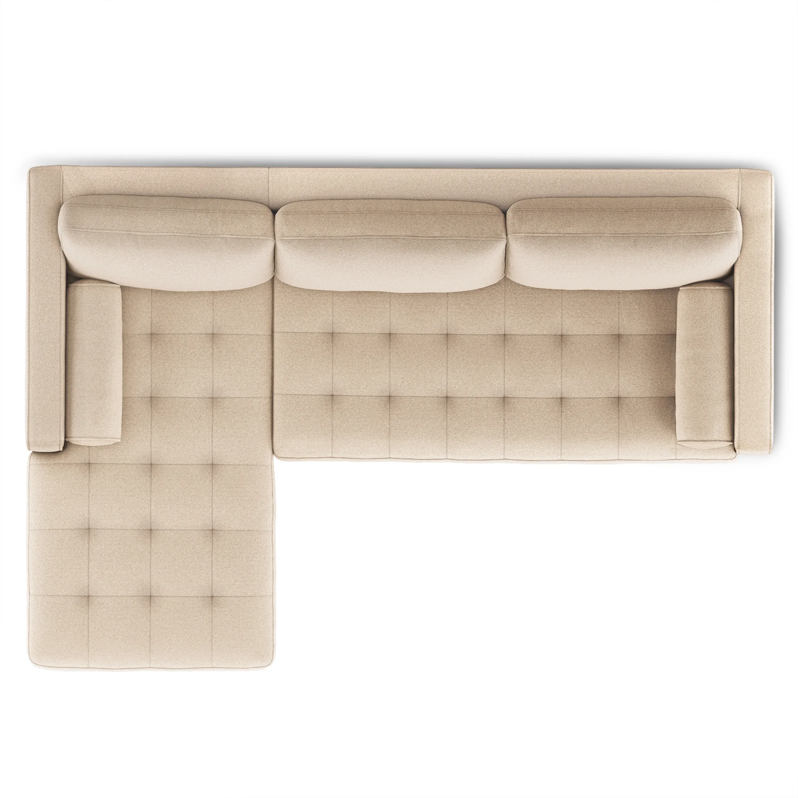 Sven 100_ Tufted Left Sectional - Ratine Buff - Image 7