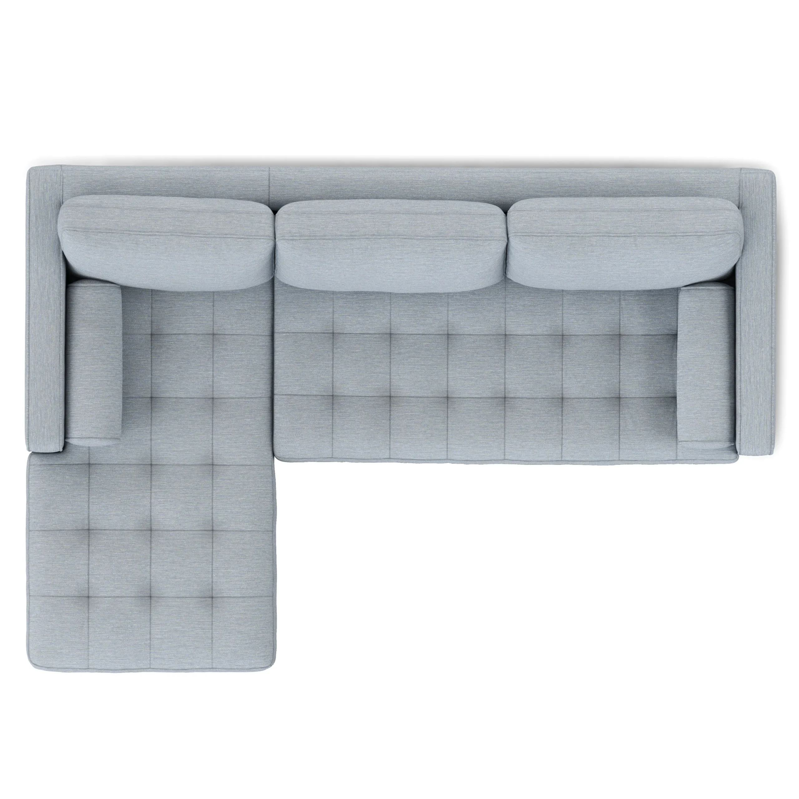 Sven 100_ Tufted Left Sectional - Silver Light Blue - Image 7