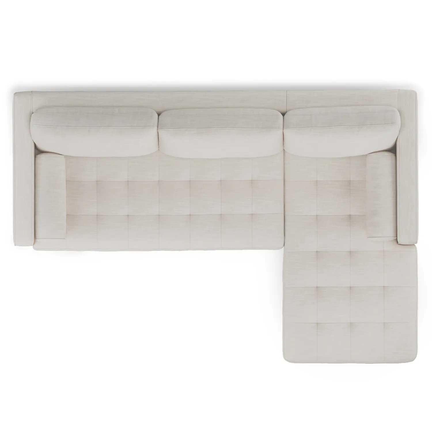 Sven 100_ Tufted Right Sectional - Biscuit Cream - Image 7