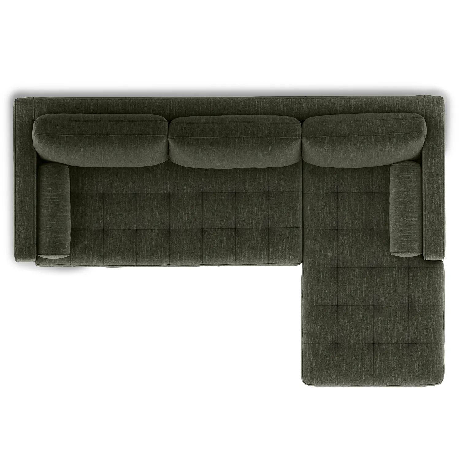 Sven 100_ Tufted Right Sectional - Fir Green - Image 7