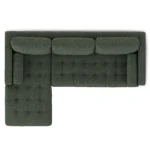Sven 100_ Tufted Right Sectional - Green Wool Bouclé