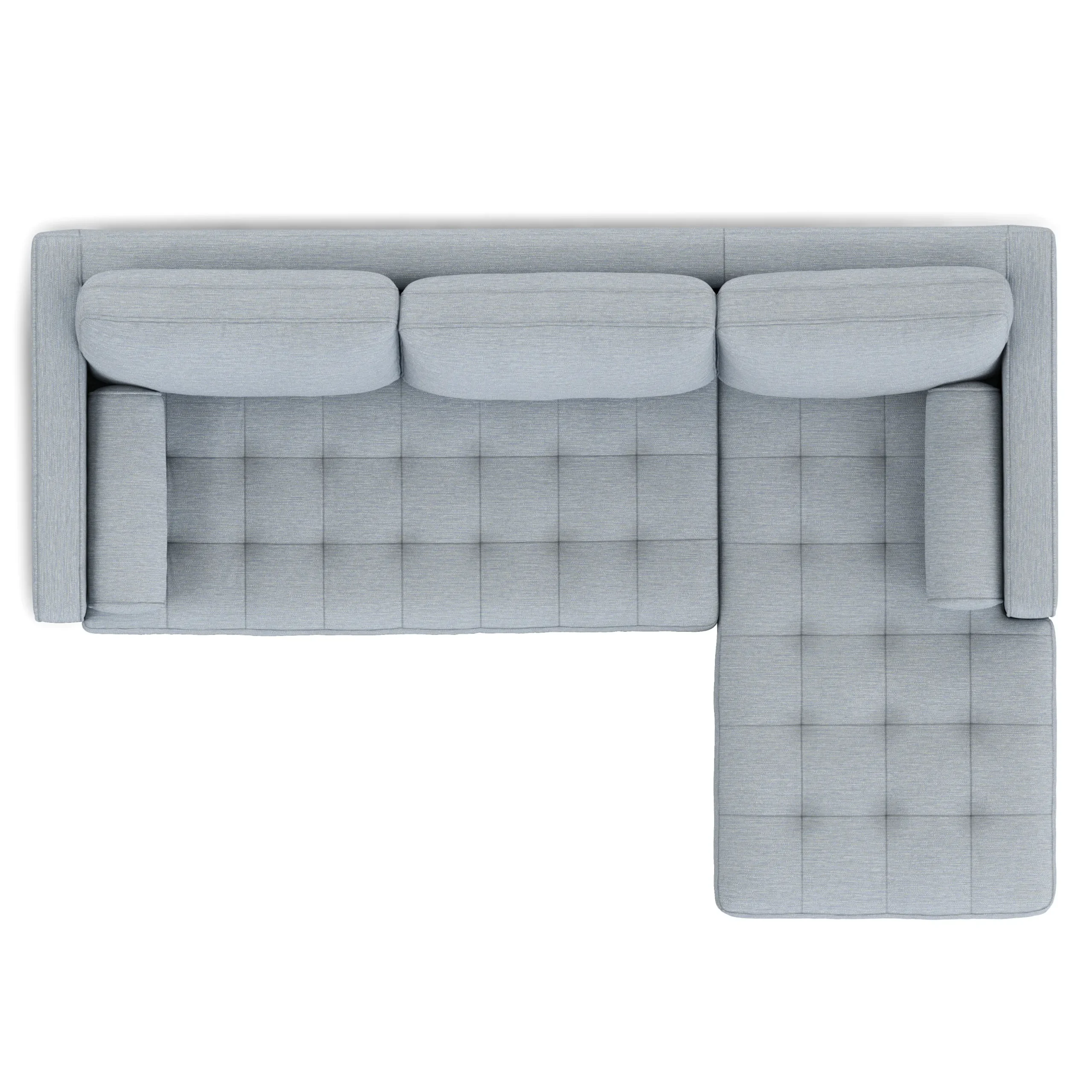Sven 100_ Tufted Right Sectional - Silver Light Blue - Image 7