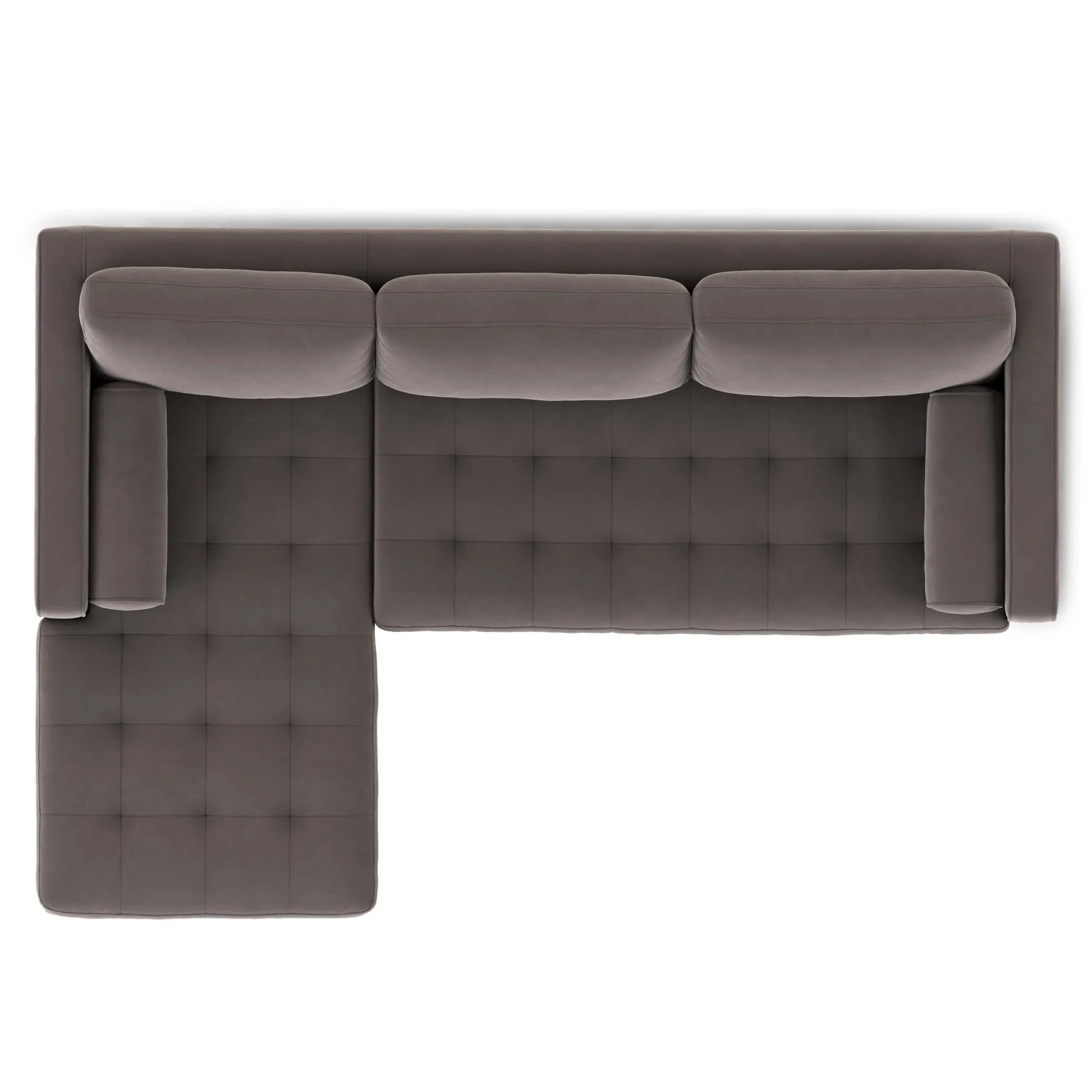 Sven 100_ Tufted Velvet Left Sectional - Hale Warm Gray - Image 7