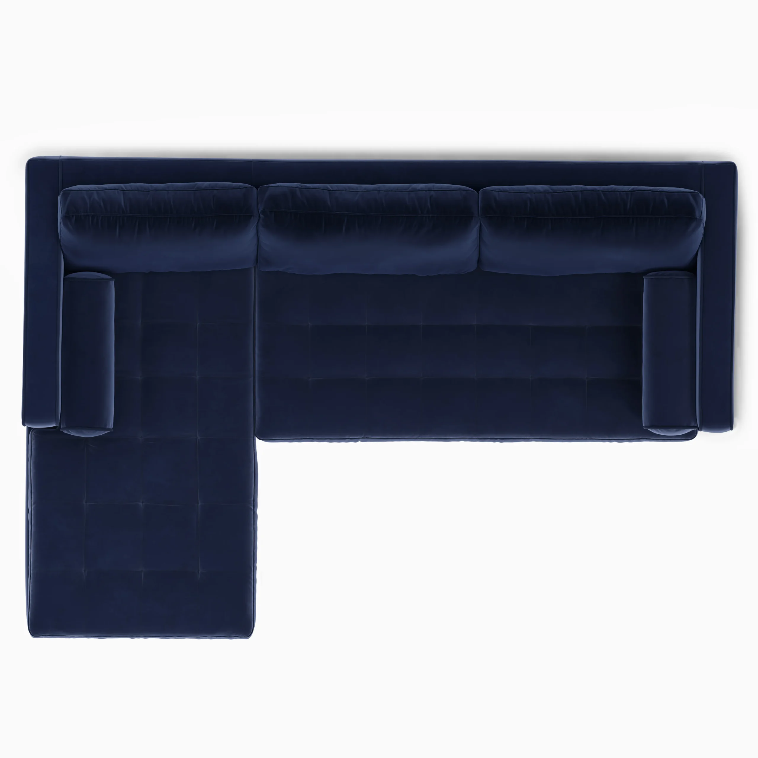 Sven 100_ Tufted Velvet Left Sectional - Plush Cascadia Blue - Image 7
