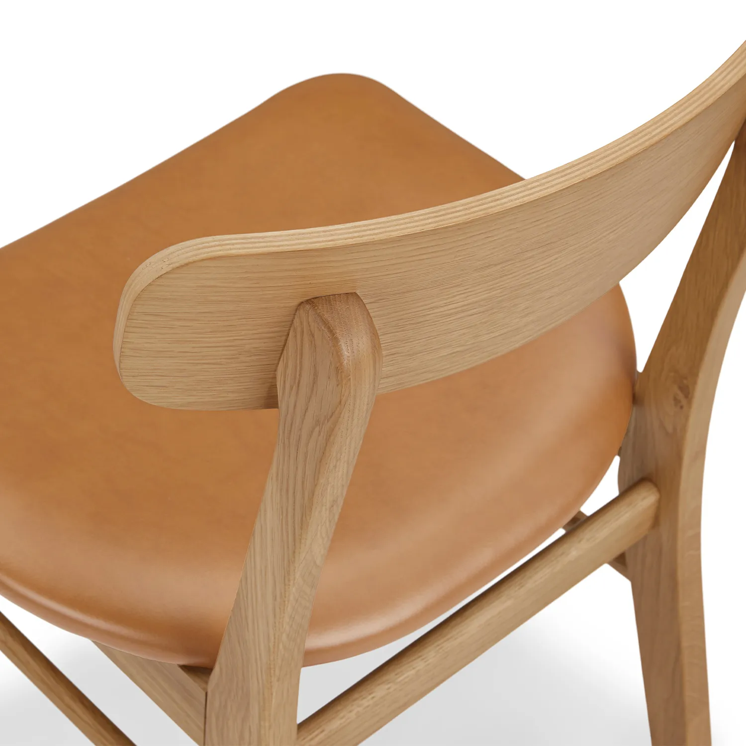 Ecole Leather Dining Chair - Oak and Toscana Tan - Image 7