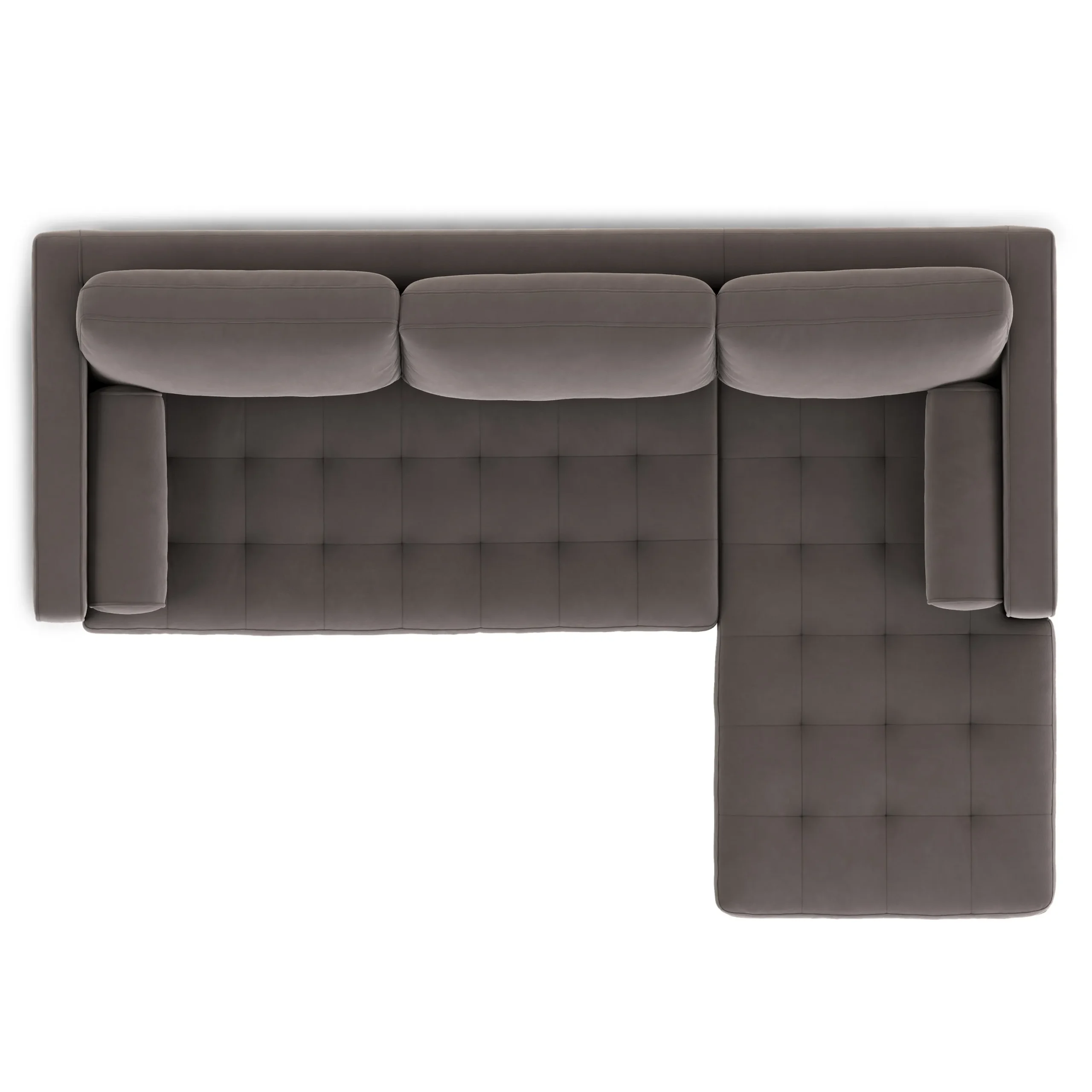 Sven 100_ Tufted Velvet Right Sectional - Hale Warm Gray - Image 7
