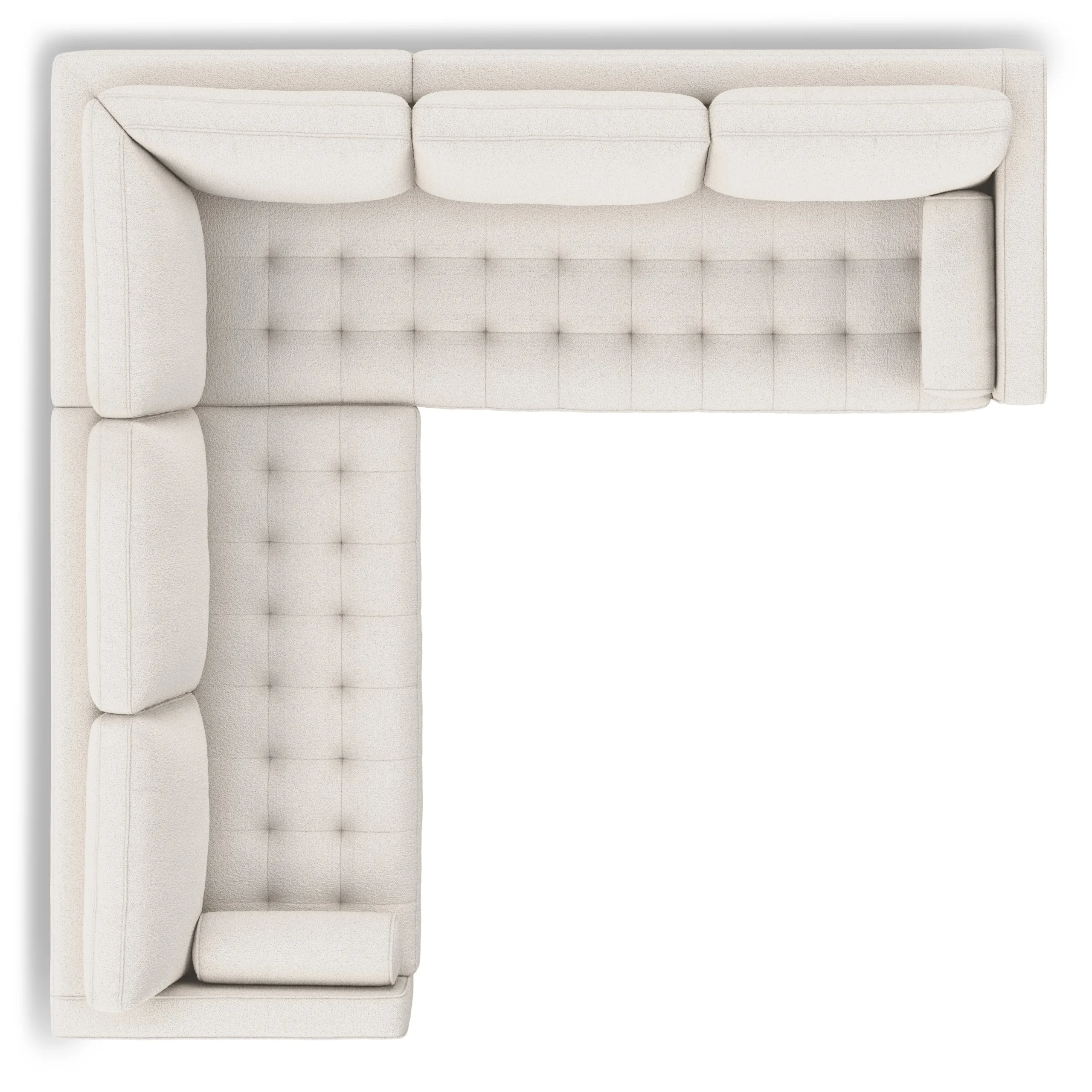 Sven 107_ Corner Sectional - Ivory Wool Bouclé - Image 7