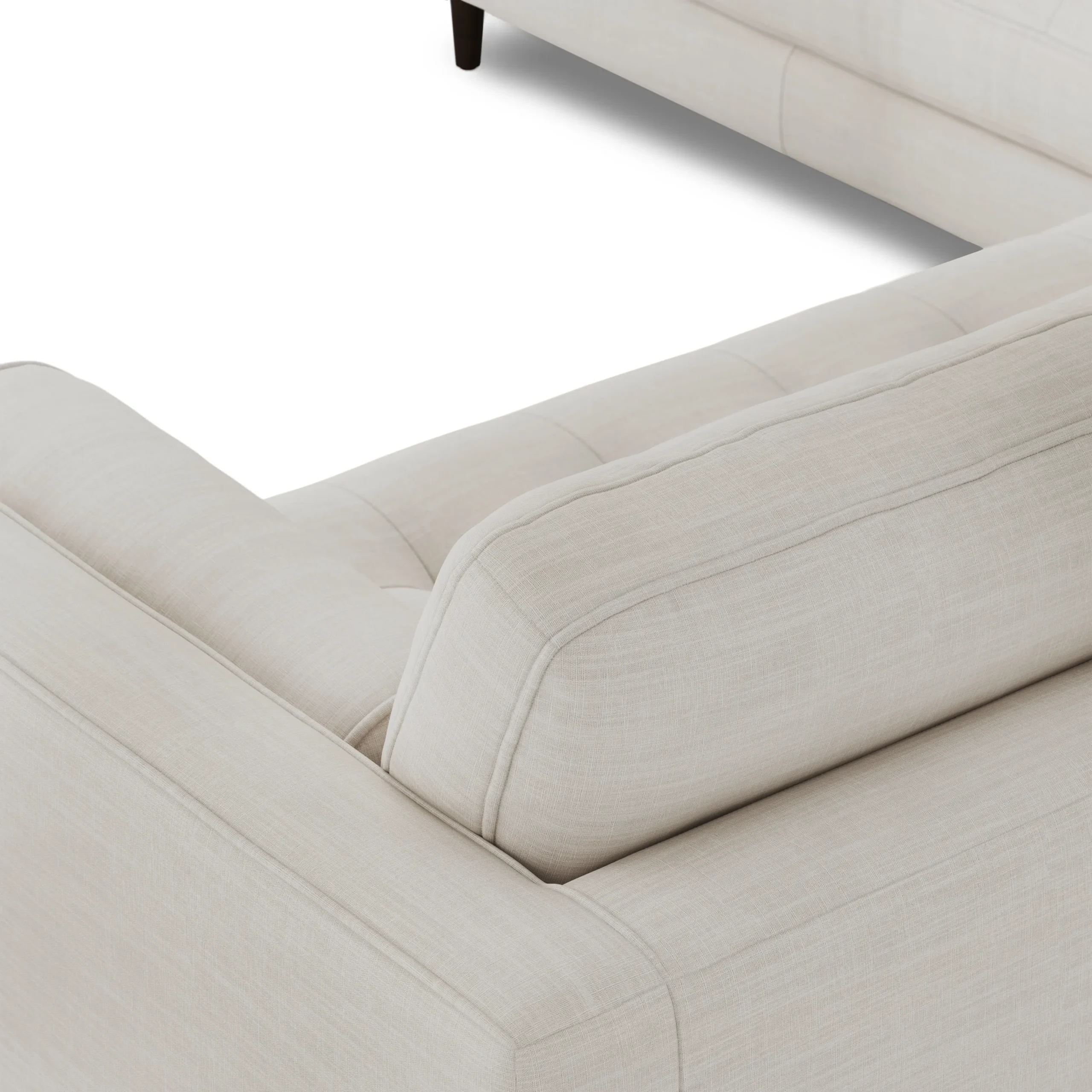 Sven 107_ Tufted Corner Sectional - Biscuit Cream - Image 7