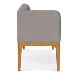 Left Corner Banquette - Smoked Oak and Hestia Gray