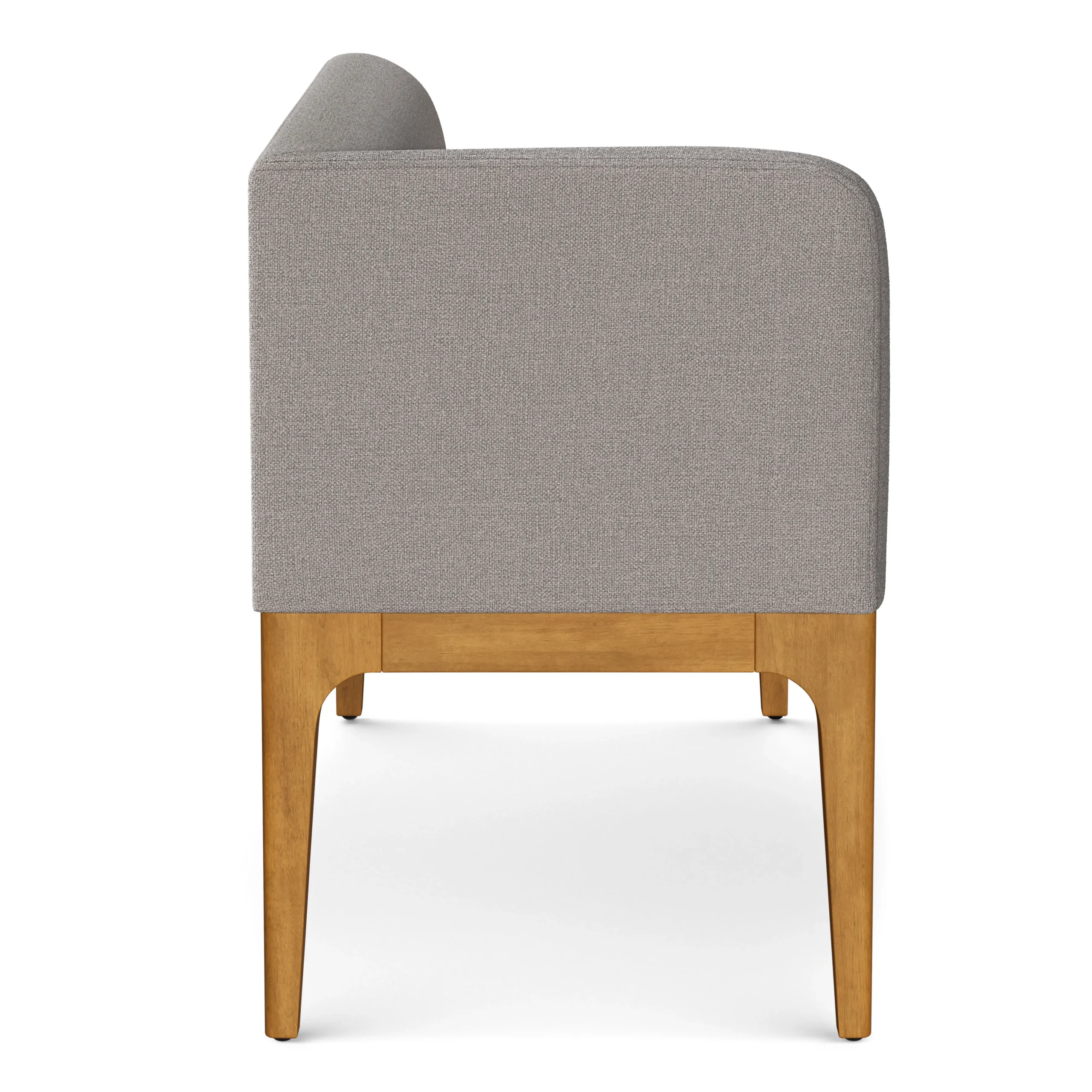 Left Corner Banquette - Smoked Oak and Hestia Gray - Image 7