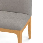 Armless Banquette - Natural Oak and Hestia Gray