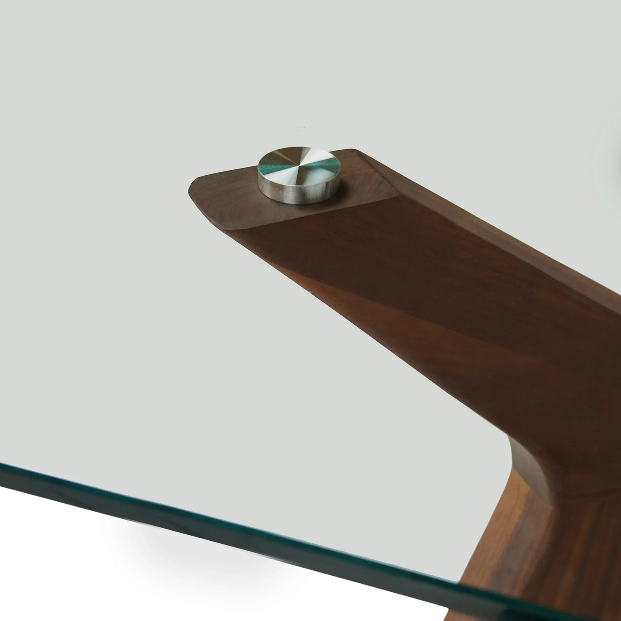 Emmer 71_ Glass Dining Table - Walnut - Image 7