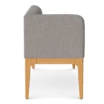 Left Corner Banquette - Natural Oak and Hestia Gray