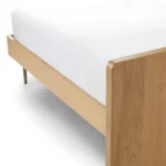 Nera King Low Profile Bed with Nightstands Set - Oak