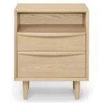 Lenia 2-Drawer Nightstand - White Oak