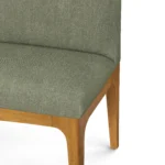 Armless Banquette - Smoked Oak and Welsh Green